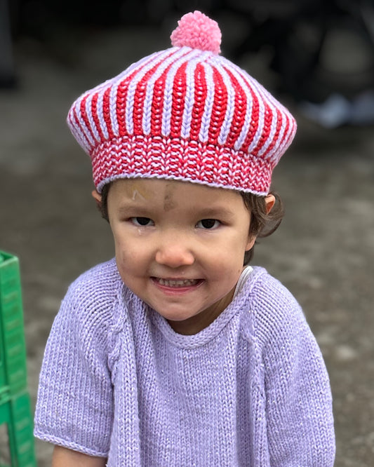 Hannah's Lollipop Beret - FableKnits